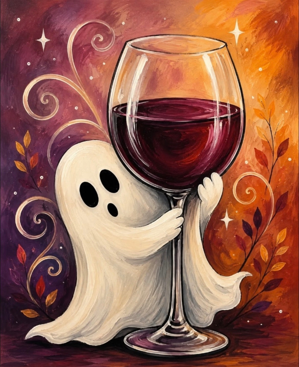 Paint and Sip - SPOOKY WINE GLASS GHOST - Sept 26th 630p