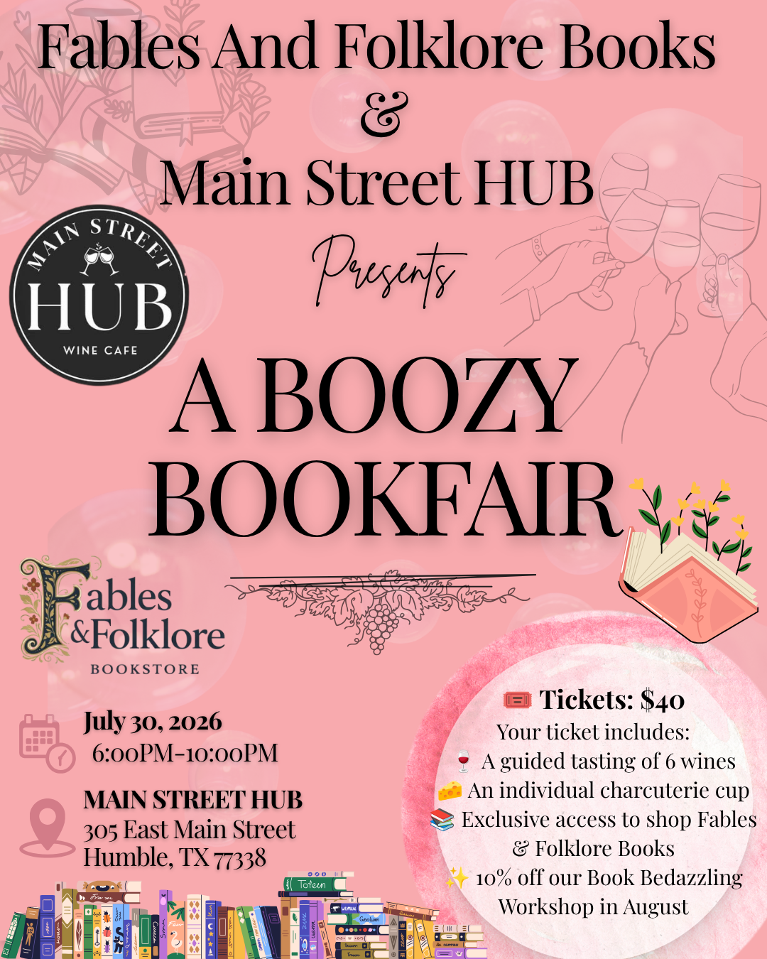 A Boozy Bookfair - July 30th 6pm
