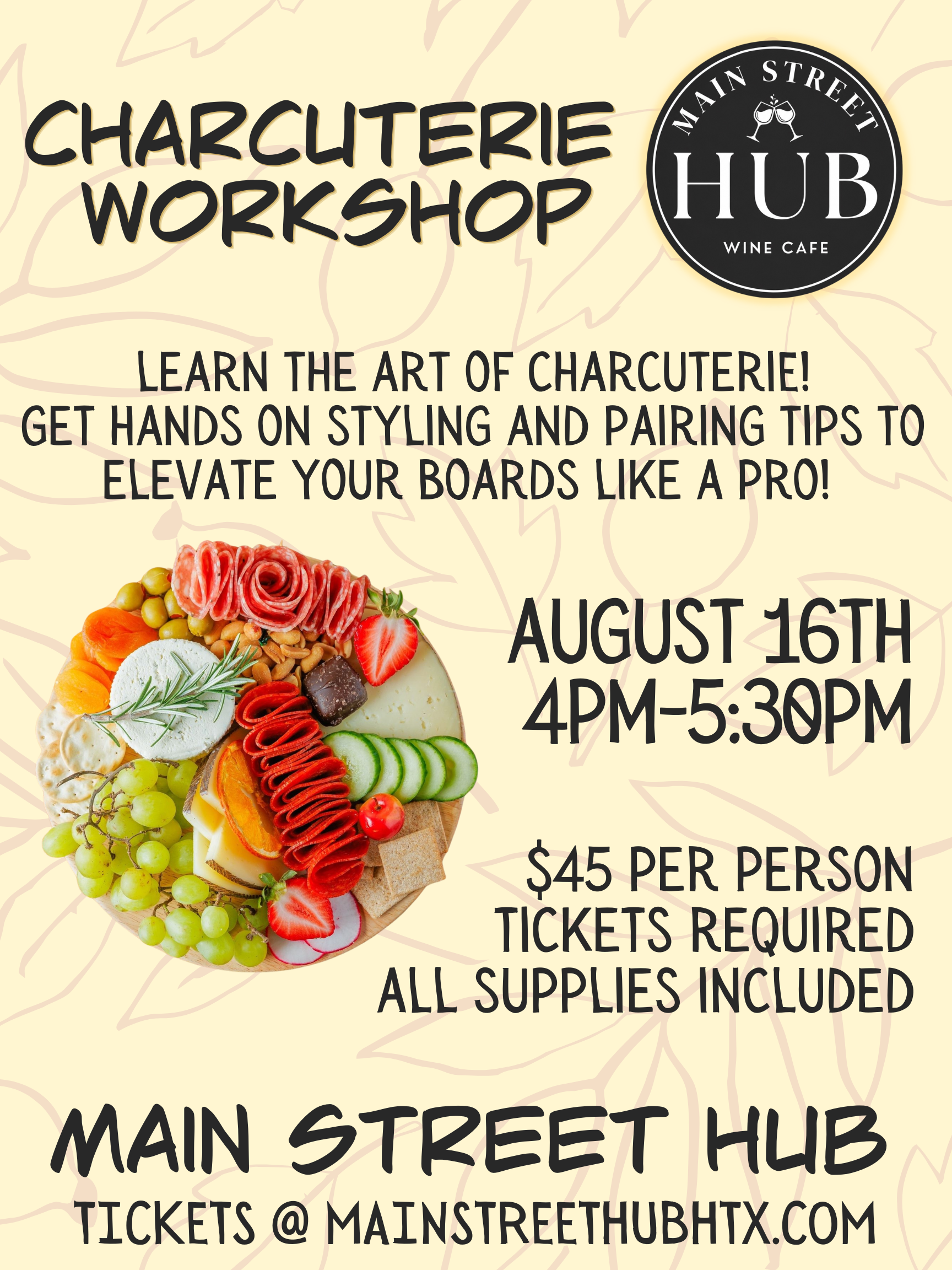 Charcuterie Workshop - Aug 16th