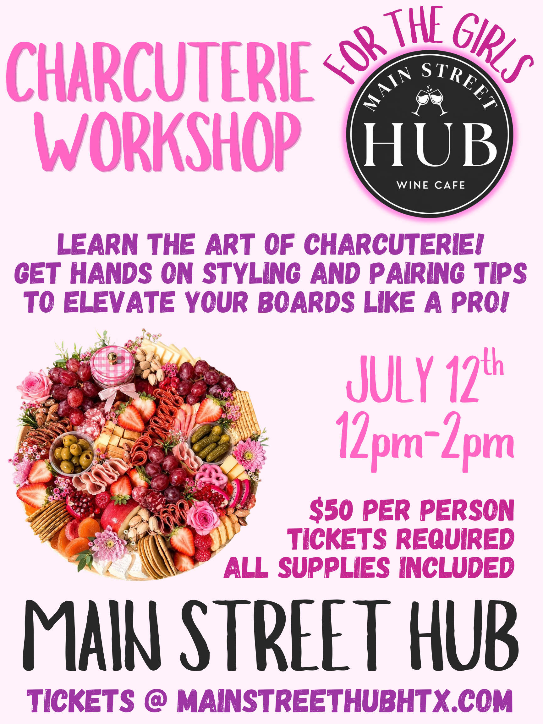 Charcuterie Workshop – July 12th 12pm