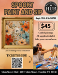 Paint and Sip - FALL FLORAL GHOST - Sept 19th 630p