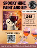 Paint and Sip - SPOOKY WINE GLASS GHOST - Sept 26th 630p
