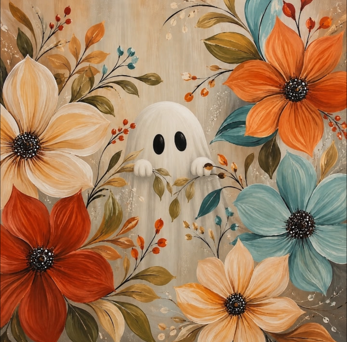 Paint and Sip - FALL FLORAL GHOST - Sept 19th 630p