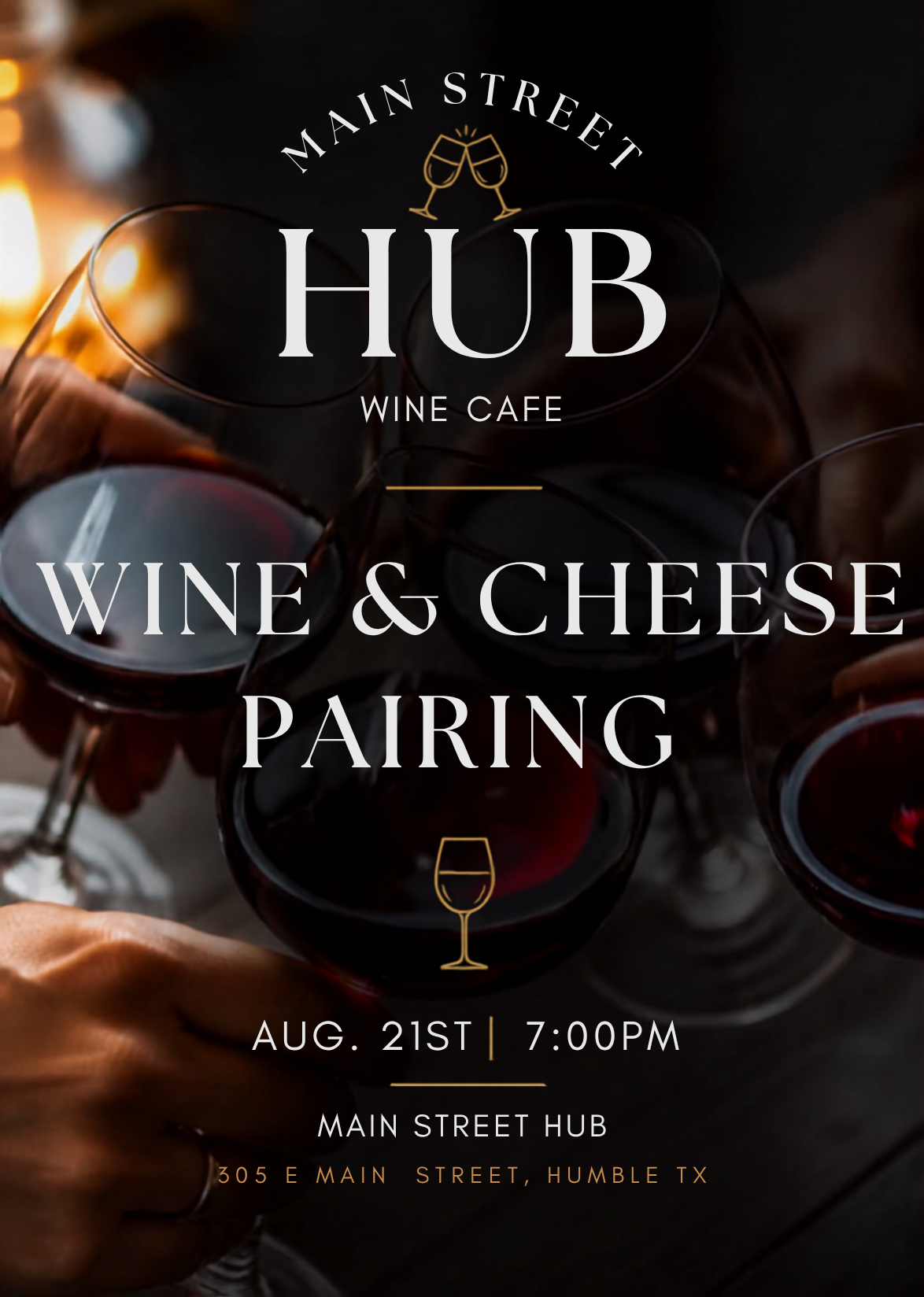 Wine and Cheese Pairing - Friday August 21th 7pm